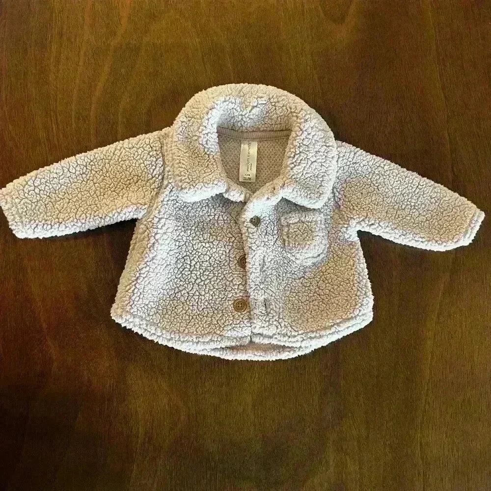 Modern Moments Boy’s Size 0-3 Months‎ Beige Soft Fleece 2Pc Outfit